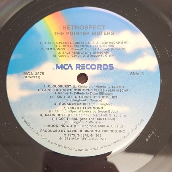 The Pointer Sisters Retrospect 1981 Vinyl Record - Picture 7 of 7
